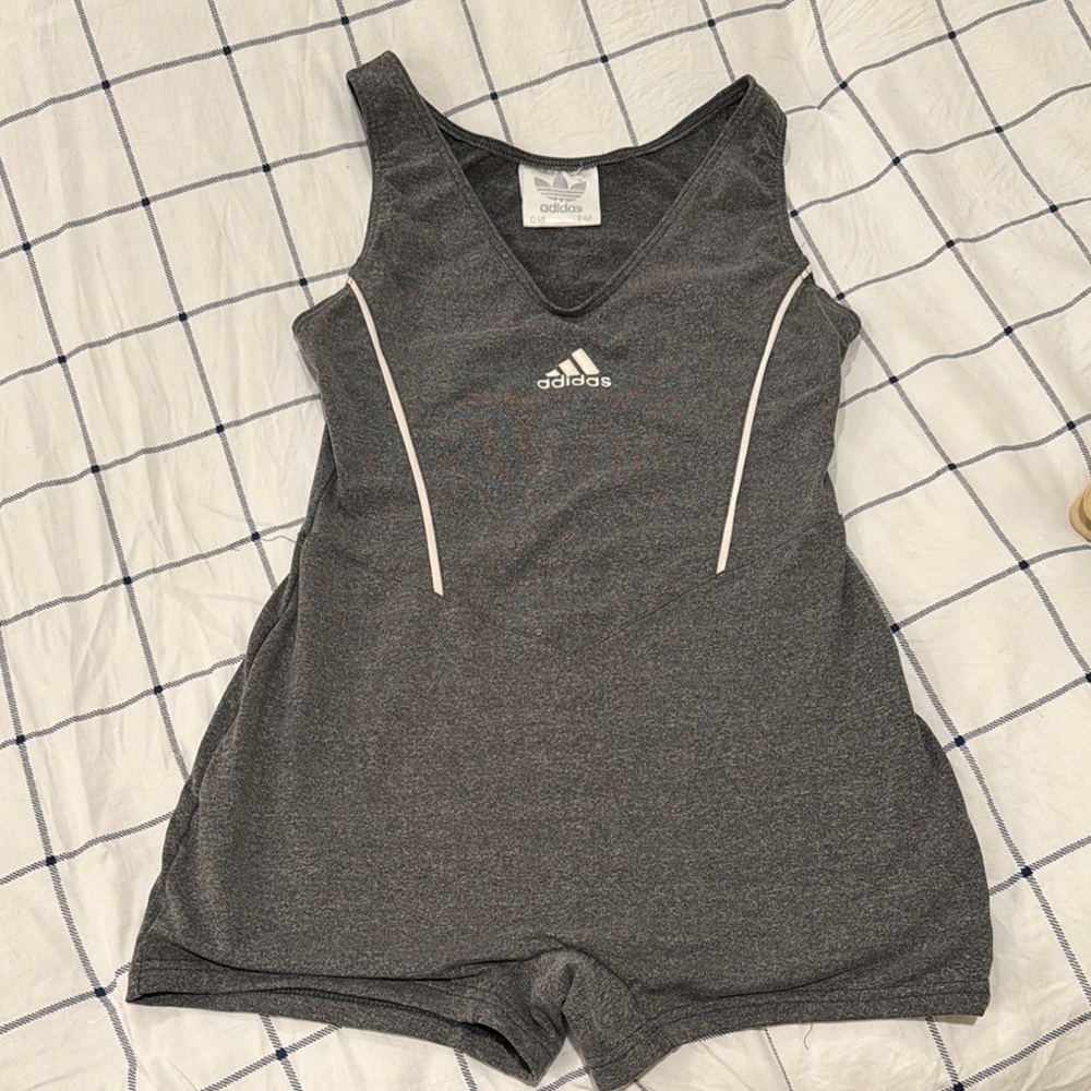 Adidas ladies Gray One Piece suit for sexy workout- size small